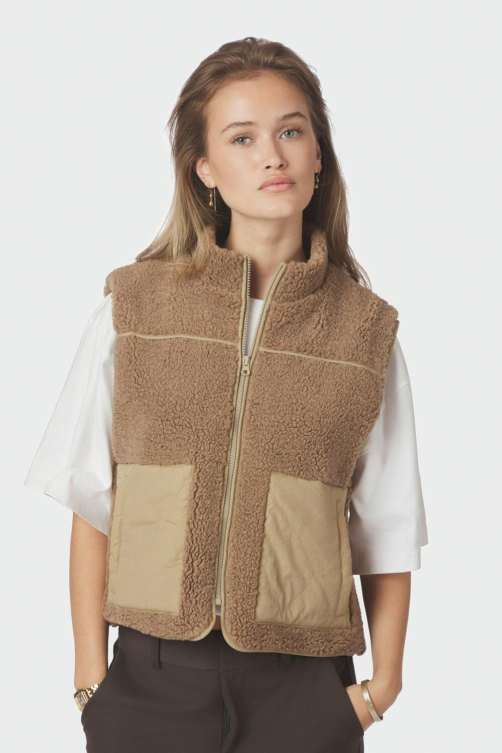 Scout teddyvest - Taupe